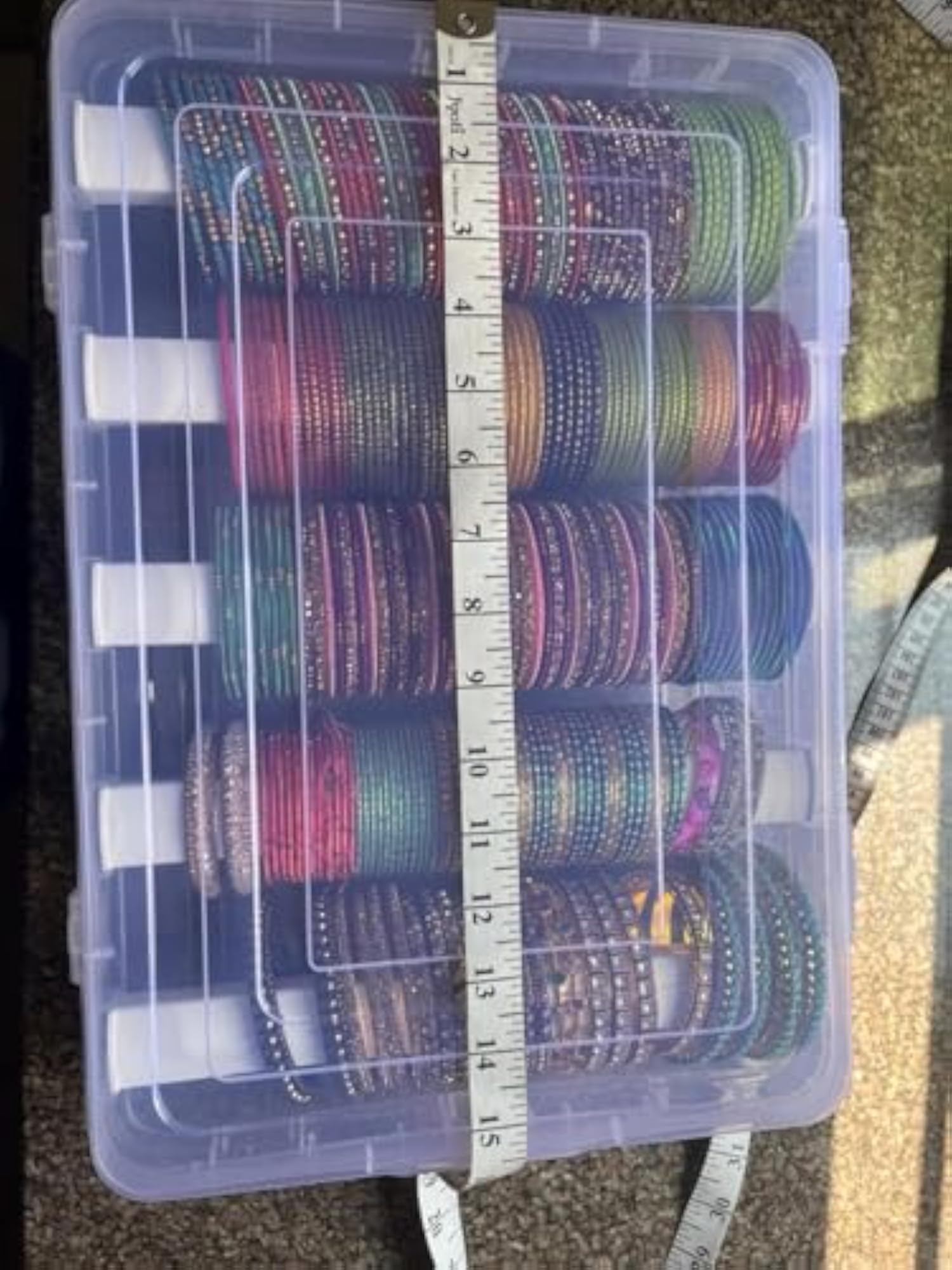 5 Rod Bangle Box for Women, Portable Organizer